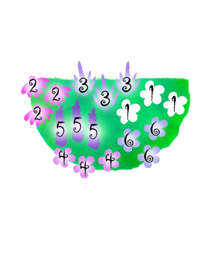 Purppurapörriäinen-perennapenkki 18 kpl