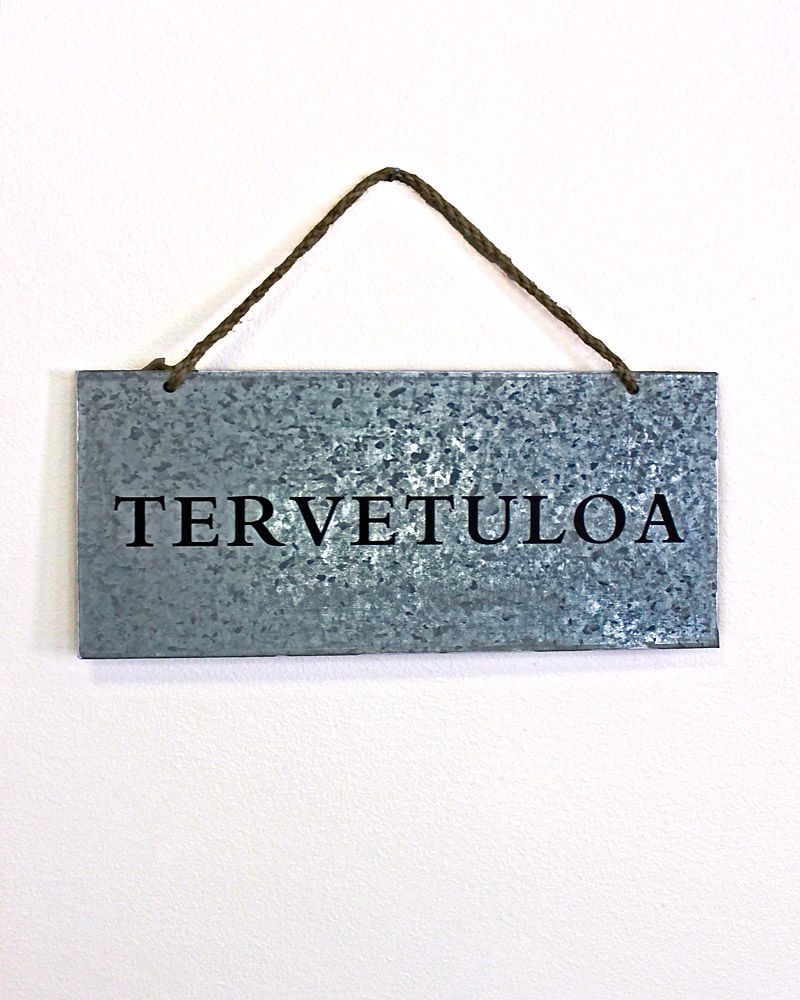 Tervetuloa-kyltti