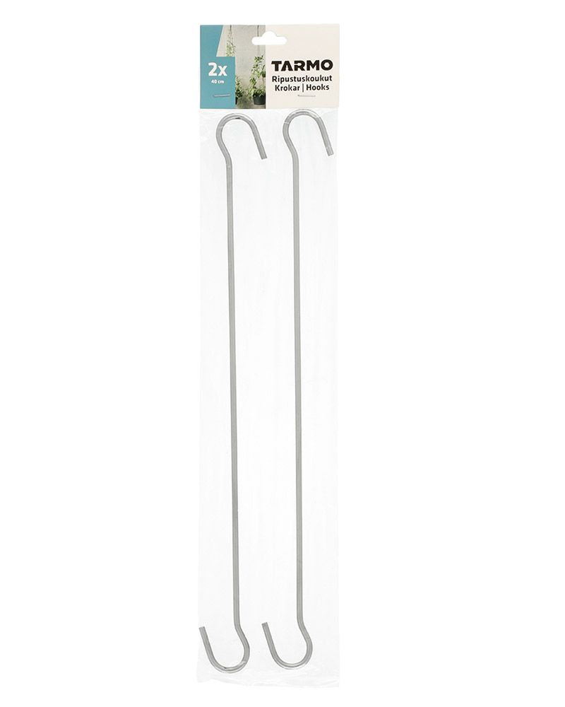 Tarmo ripustuskoukut hopea 40 cm 2 kpl