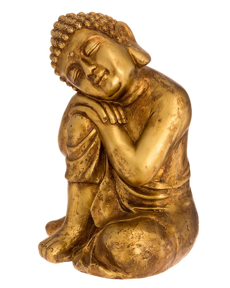 Buddha istuva kultainen
