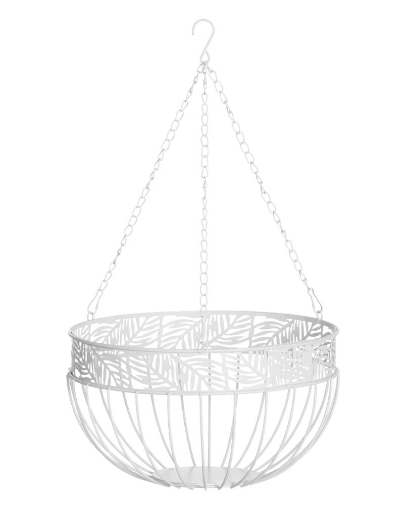 Metalliamppeli valkoinen 30 cm