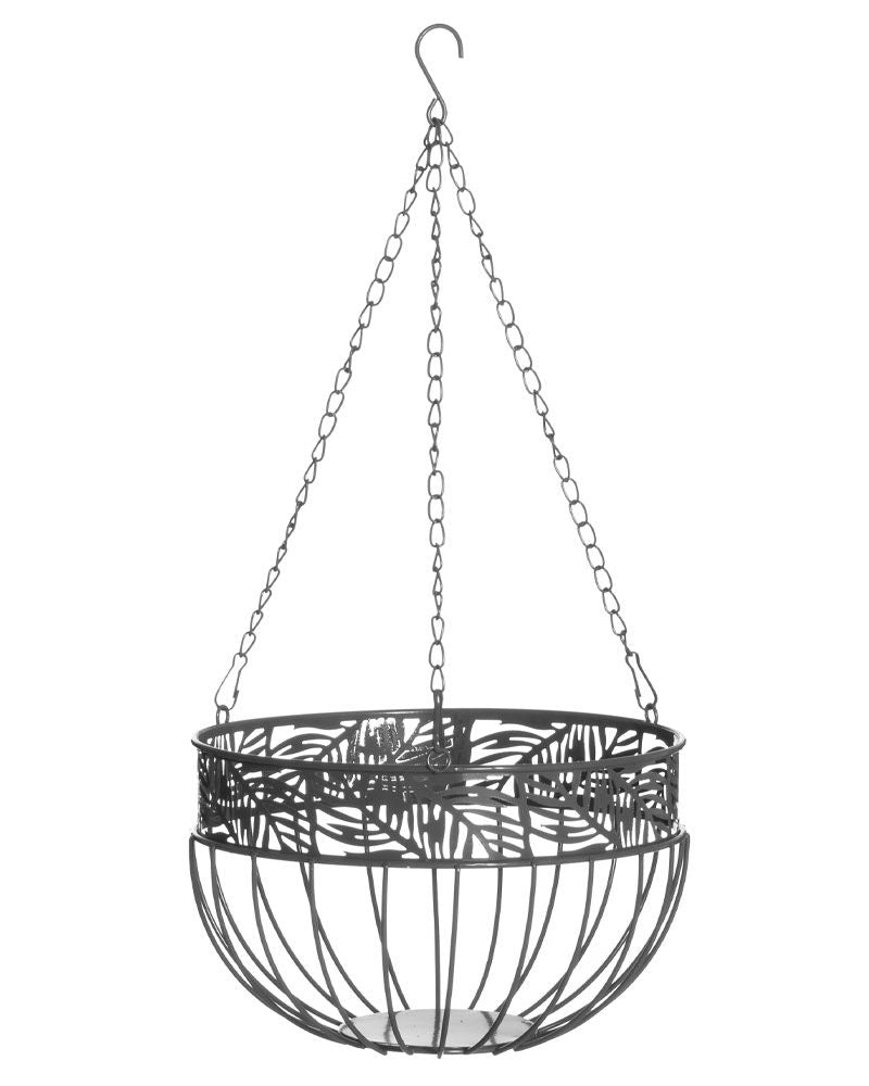 Metalliamppeli harmaa 25 cm