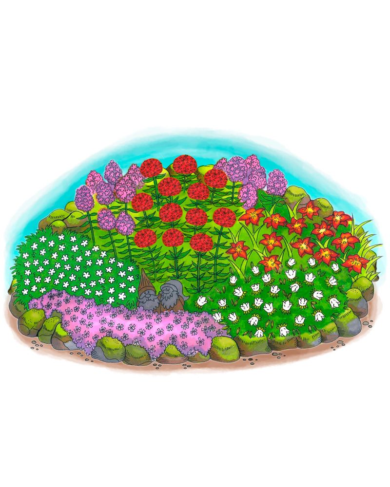 Kesälempi-perennapenkki 18 kpl