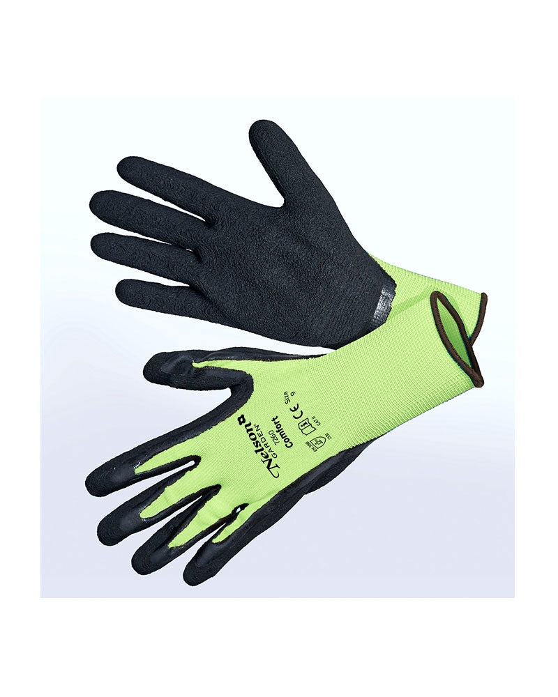 Puutarhakäsine Comfort lime/musta koko 8