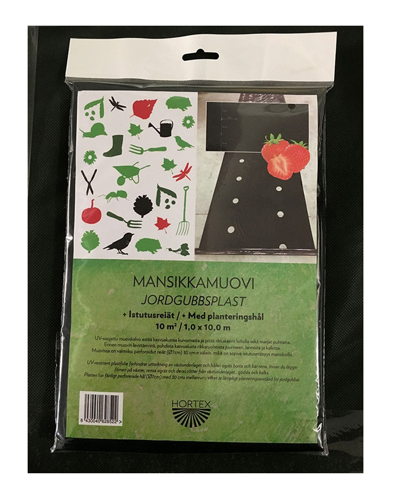 Mansikkamuovi + istutusreiät 10 m²