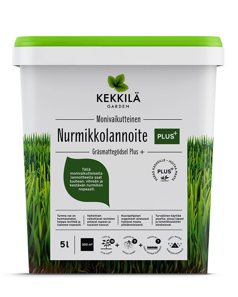 Kekkilä Nurmikkolannoite PLUS+ 5 l