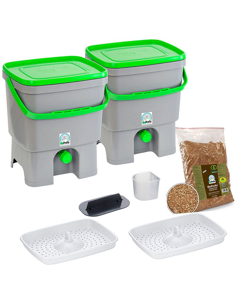 BioProffa Bokashi Organko harmaa 16 l 2 kpl