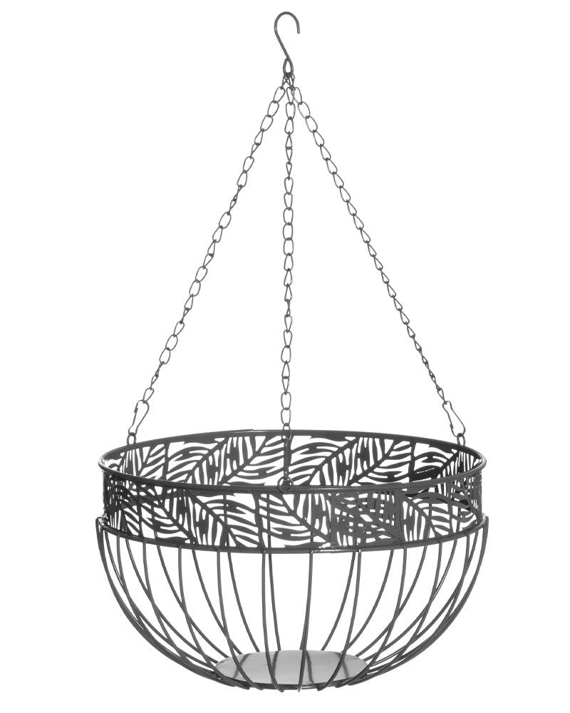 Metalliamppeli harmaa 30 cm